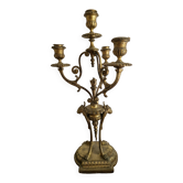 Large candelabrum with 4 lights, chiselled bronze, Louis XVI style, France, late 19th century.