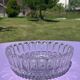 Crystal salad bowl with star carvings
