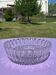 Crystal salad bowl with star carvings