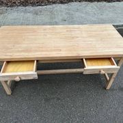 Renovated farmhouse dining table in solid wood 160cm XXth century