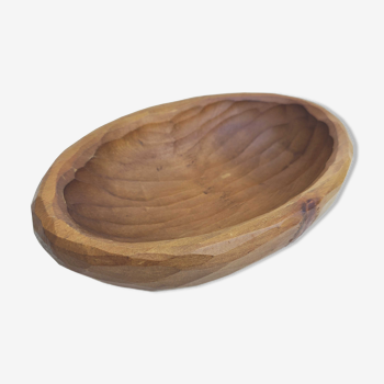 Corbeille en bois massif forme ovale