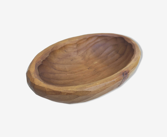 Corbeille en bois massif forme ovale