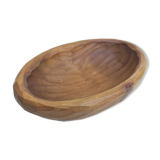 Pretty basket in solid wood oval shape