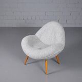 Lounge chair in boucle by Fritz Neth for Correcta