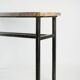 Console art moderne acier peint et marbre