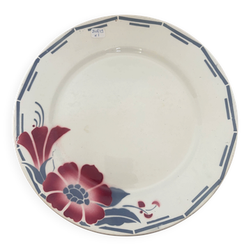 1 vintage round plate from the Céranord factory model Gavarnie 210879