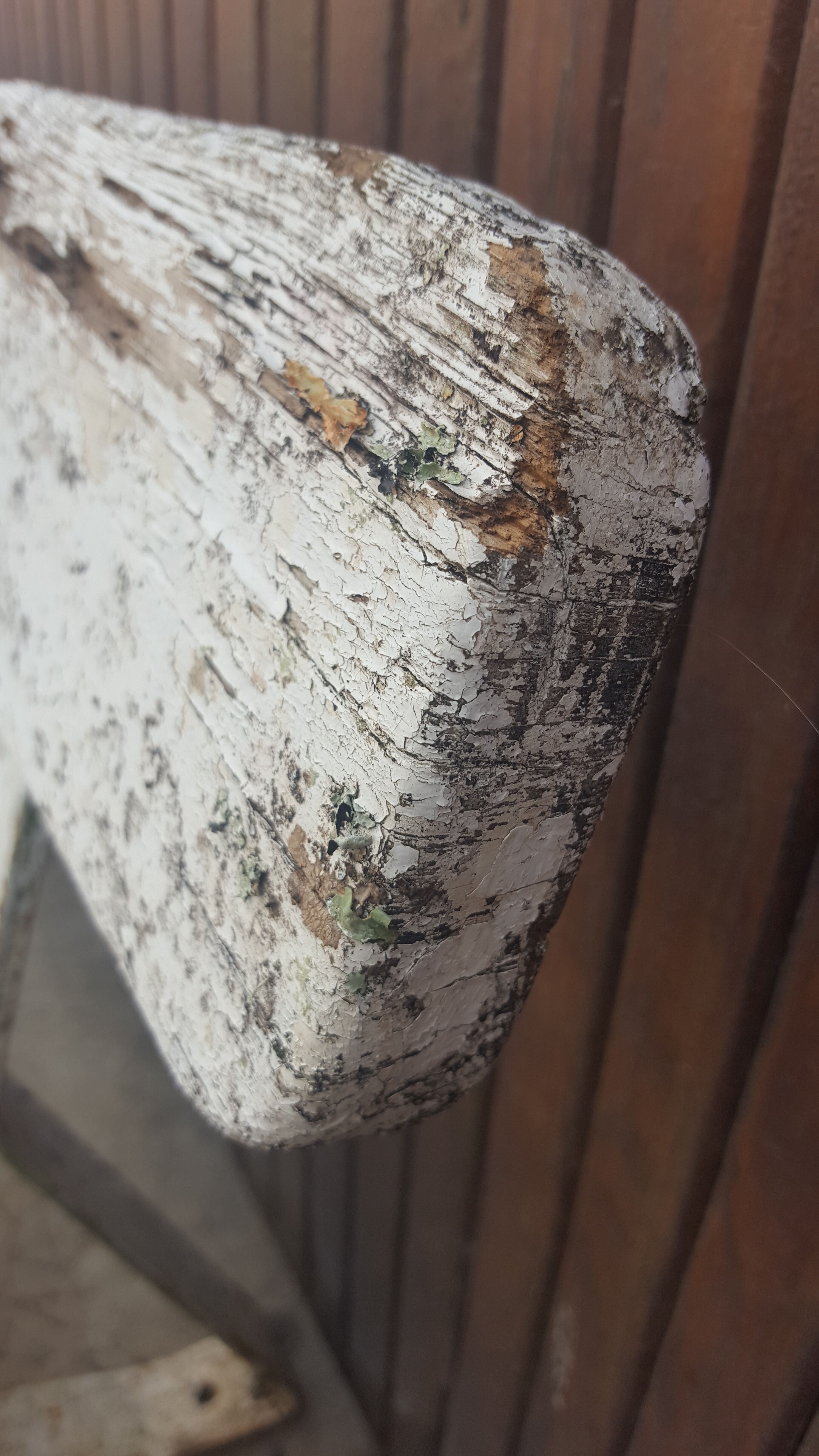 Old school bench white old patina