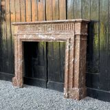 Napoleon III Louis XIV Style Fireplace In Red Rance Marble Circa 1880