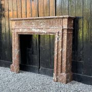 Napoleon III Louis XIV Style Fireplace In Red Rance Marble Circa 1880