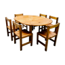 Vintage pine table and chairs set