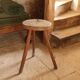 Handmade solid wood tripod stool