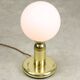 Vintage Italian Brass & Opaline Table Lamp, 1970s