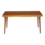 Side table compass legs Czechoslovakia Dievozpracujici mahogany