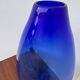 Large vintage cobalt blue blown glass vase