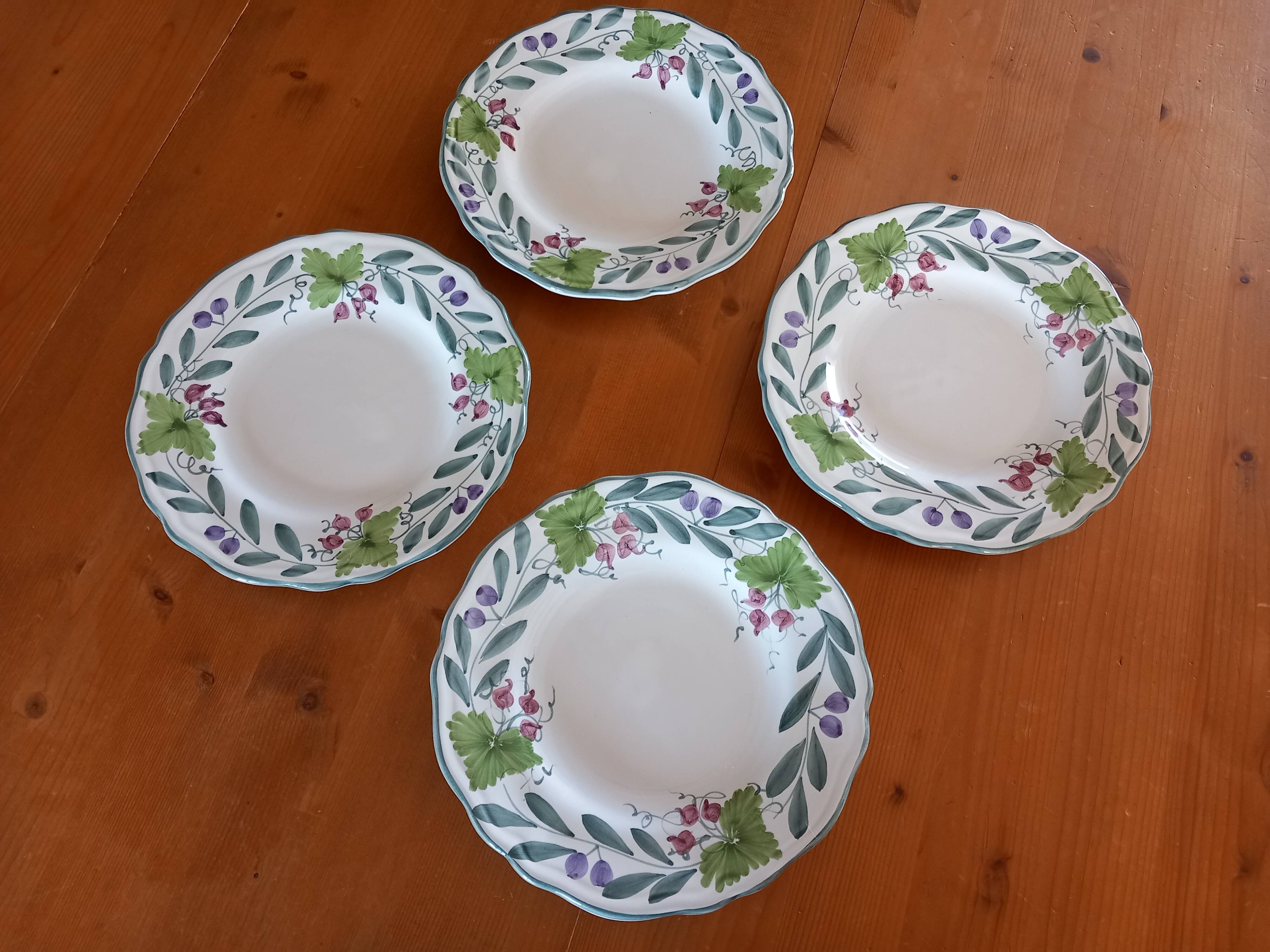 4 salad plates, dessert Fortebraccio Italy
