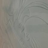 Designer engraved glass headboard