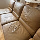 Lot de 5 chauffeuses en cuir vintage