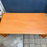 Vintage coffee table in solid elm from the 1970s.