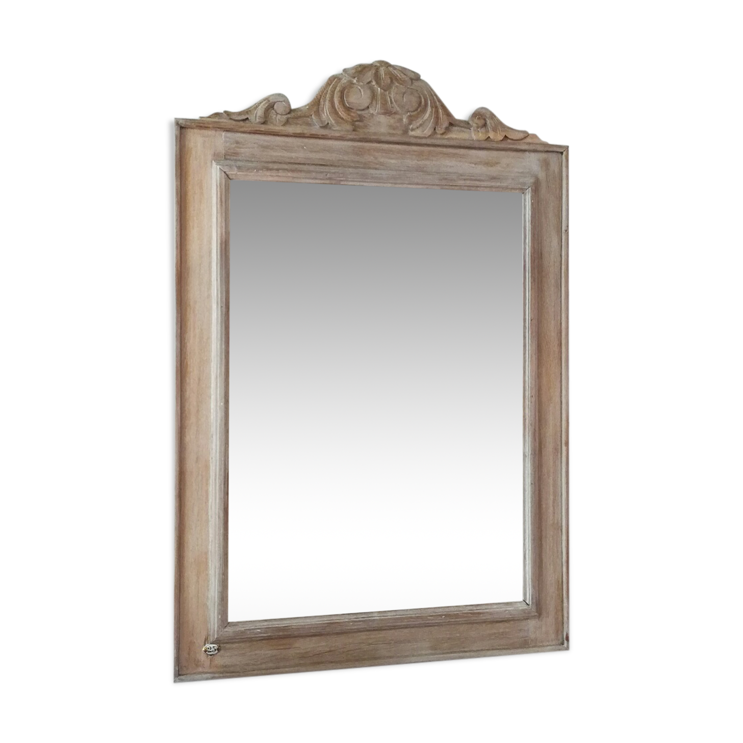 White wooden mirror 75x51cm