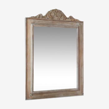 White wooden mirror 75x51cm