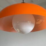 Orange vintage pendant lamp by Alessandro Pianon for Vistosi, Italy year 60