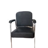 Afoc Vintage 60s/70s Hairdressing Chair - Chrome and Black Faux Leather