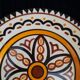 Old HB QUIMPER Plate Earthenware Geometric Rosette Decoration