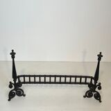Wrought iron fire dogs