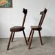 Pair of Savoyard tripod chairs, folk art, oak.