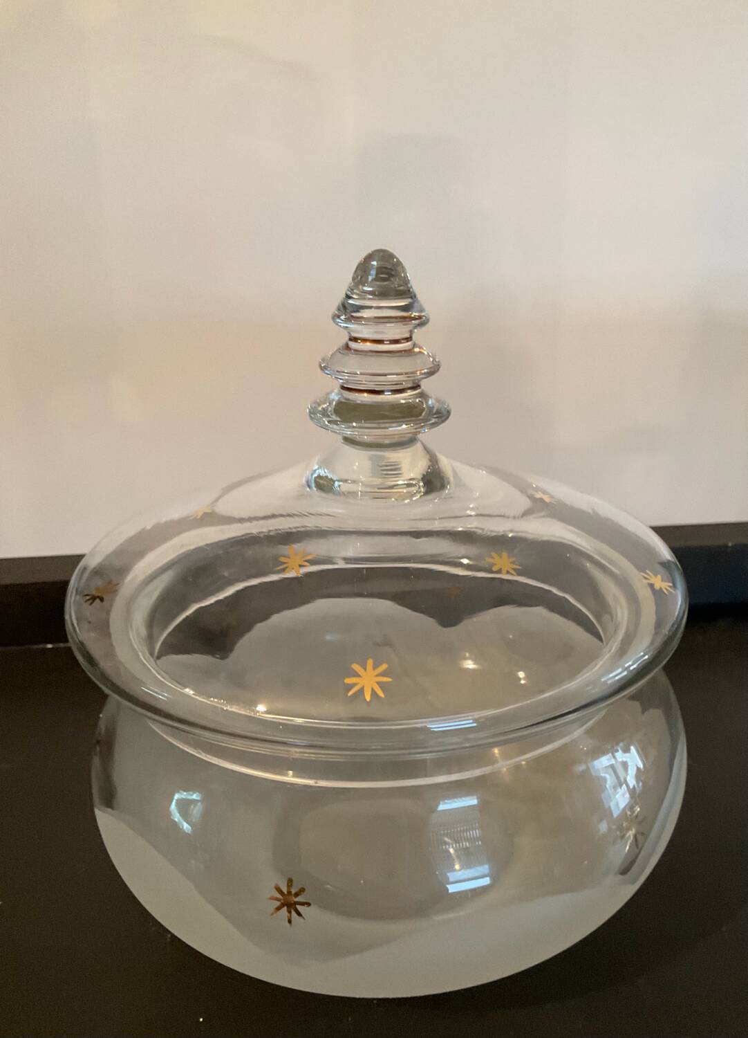 Vintage glass candy box