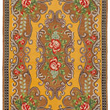 Handmade Vintage Moldovan Brown Kilim 183 cm x 280 cm - 23422