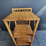 Vintage rattan shelf 3 shelves