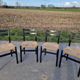 4 chaises Gessef par la manufacture Consorzio Sedie Friuli