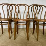 Set of 5 chairs Bistro cannate early twentieth