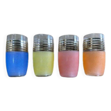 Lot de verres orangeade givrés multicolores
