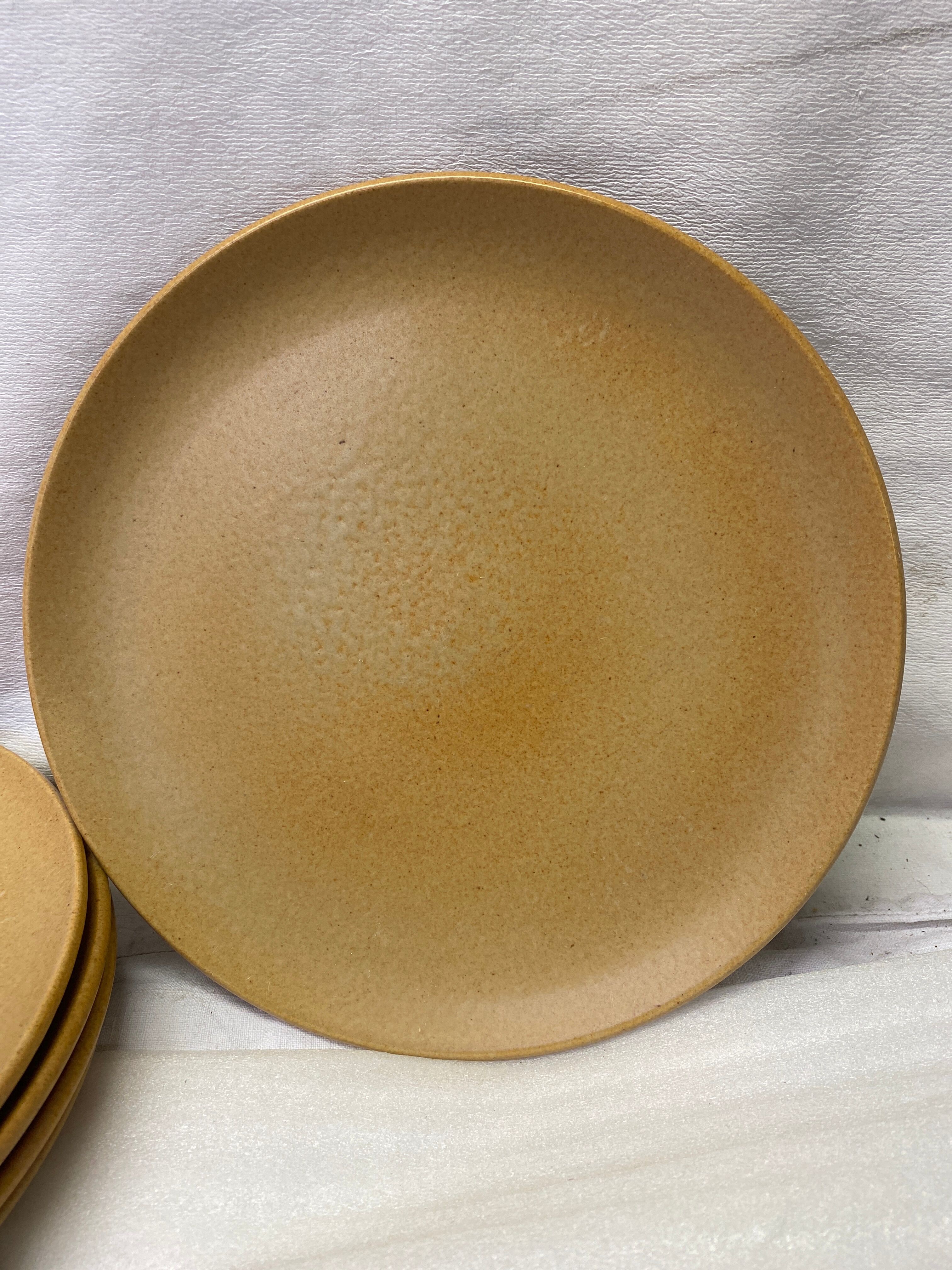 Ensemble de 5 assiettes dessert grès vintage