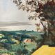 Vintage landscape watercolor