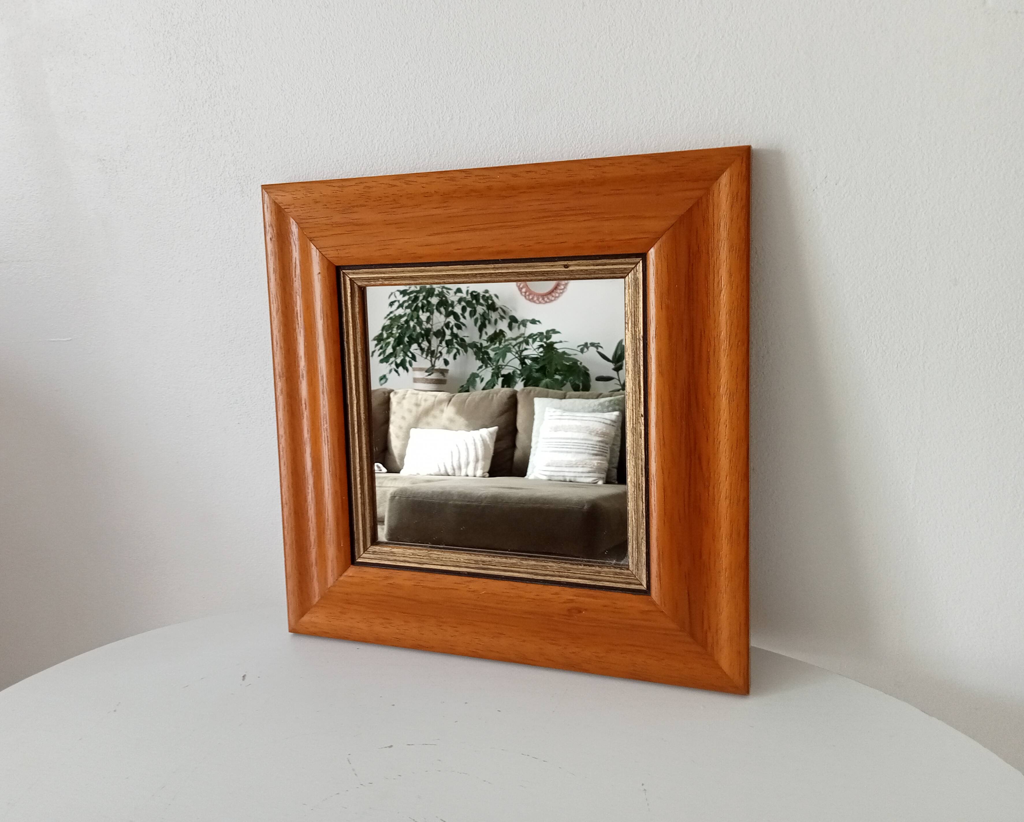 Vintage beech mirror