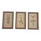 set of 3 vintage floral plant triptych posters
