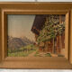Swiss Alps old vintage painting
