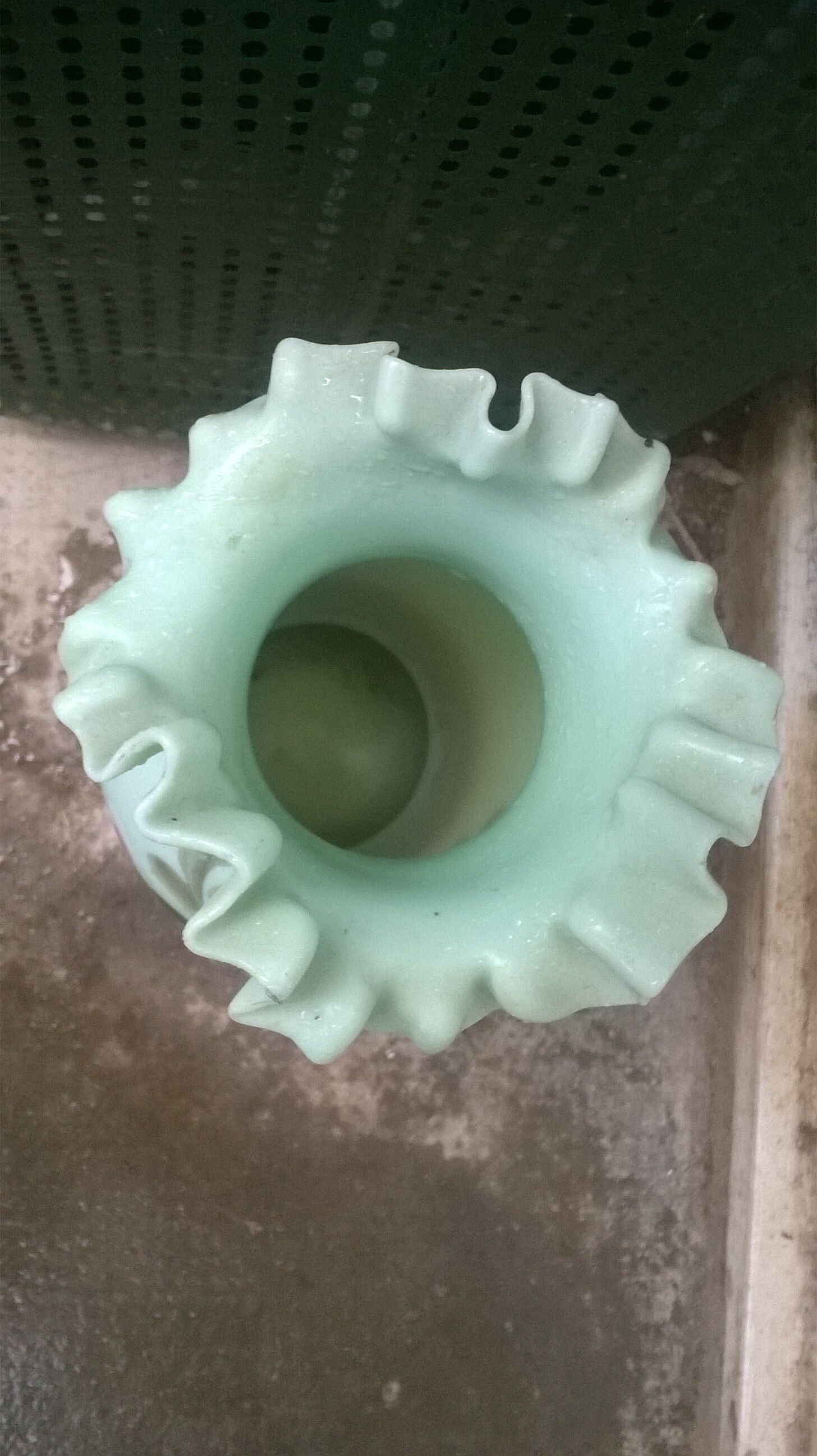 Enamelled vase in opaline