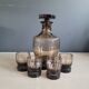 Smoked glass liqueur set