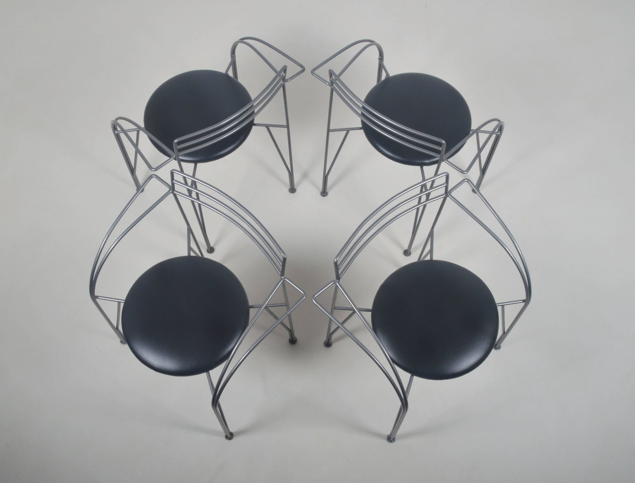 4 Chaises 'Lune d'Argent' dessinées par Pascal Mourgue pour Fermob, 1985