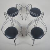 4 Chaises 'Lune d'Argent' dessinées par Pascal Mourgue pour Fermob, 1985