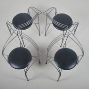 4 Chaises 'Lune d'Argent' dessinées par Pascal Mourgue pour Fermob, 1985