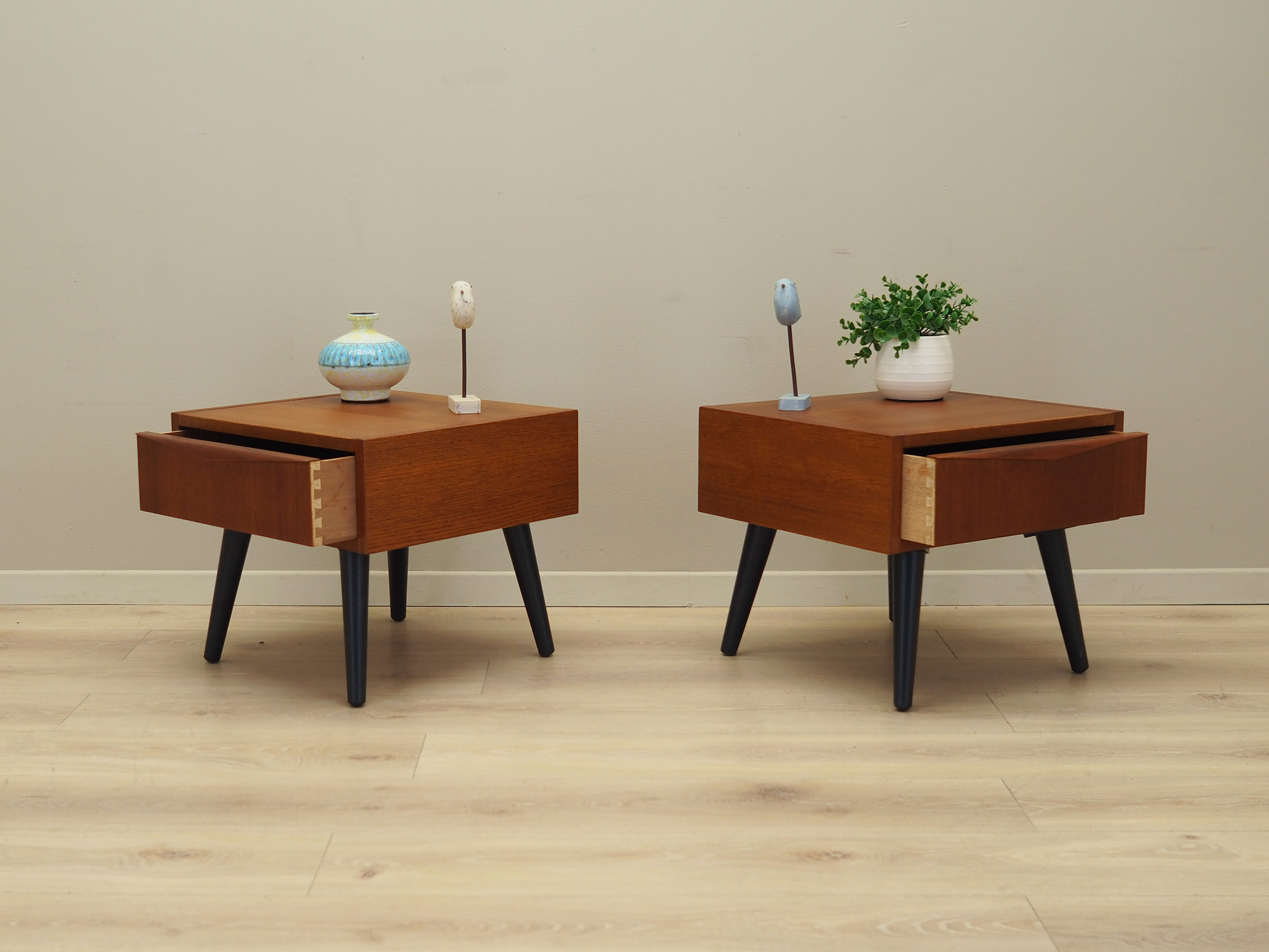 Set of two teak bedside tables, Danish design, 1970, Denmark
