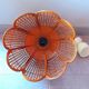 Hanging lamp in openwork bamboo