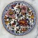 Large Gien plate, hand-decorated