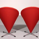 Chaises Verner Panton Modèle Cone K1 par Plus Linje années 60