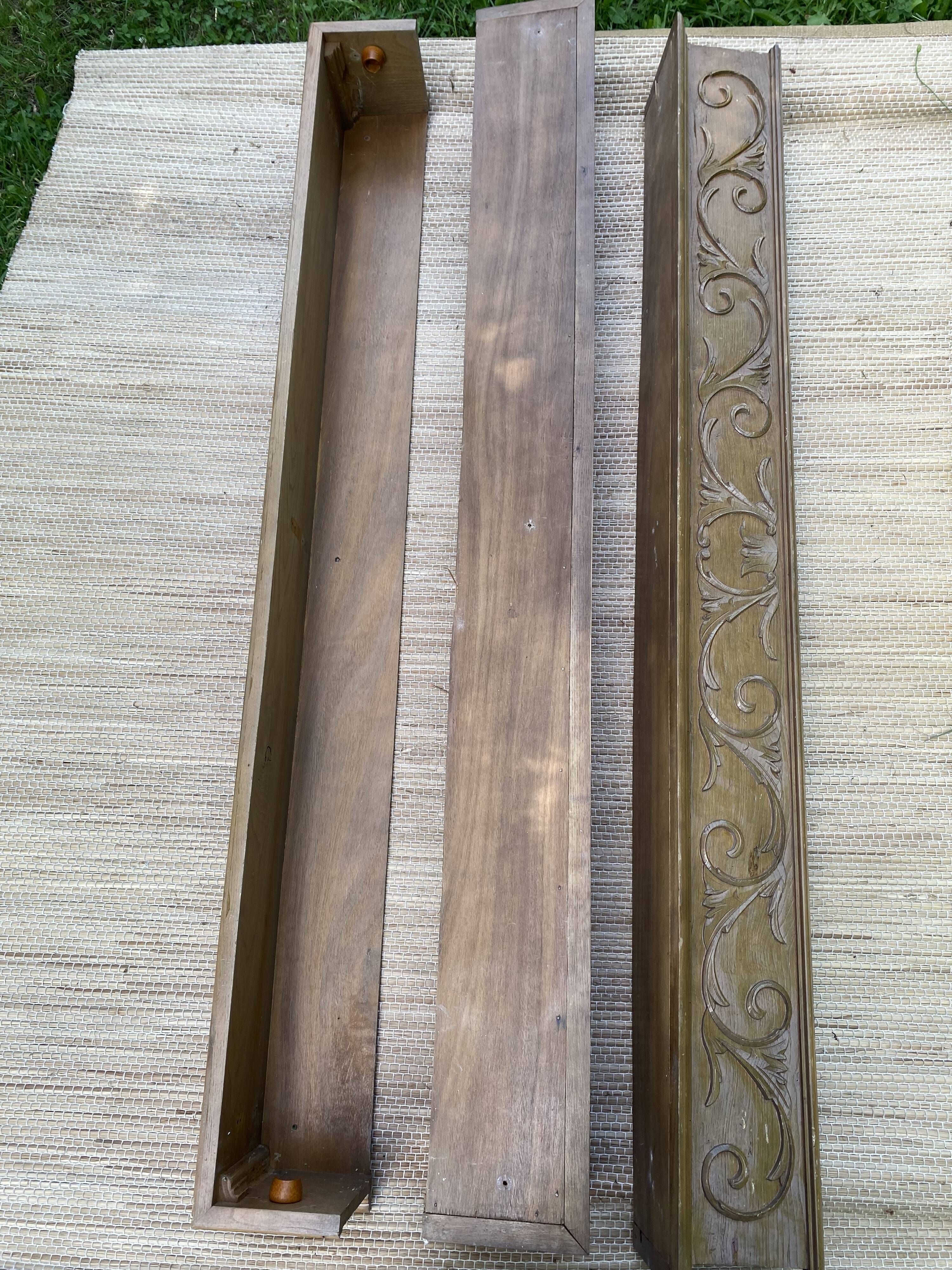 Old wooden curtain cover